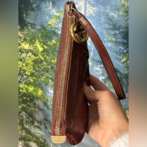 Gucci Leather Wristlet Clutch Authentic - Picture 10 of 11
